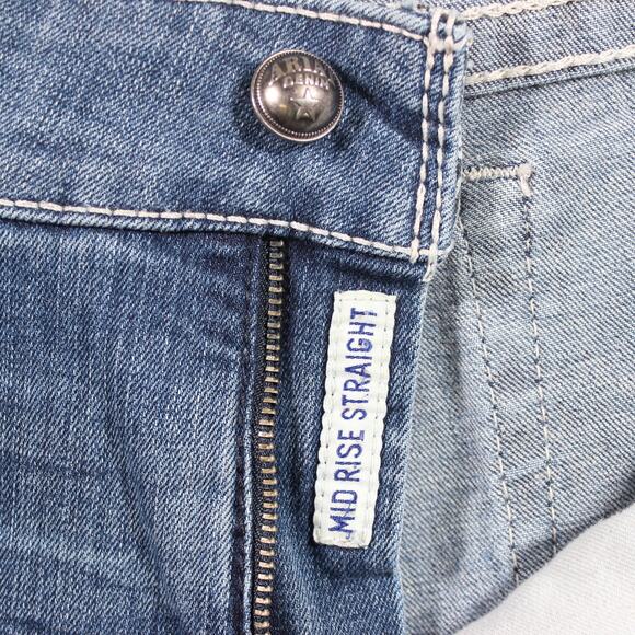 Ariat Jeans Womens 33 Blue Rainstorm Real Straight Stretch - Picture 11 of 13